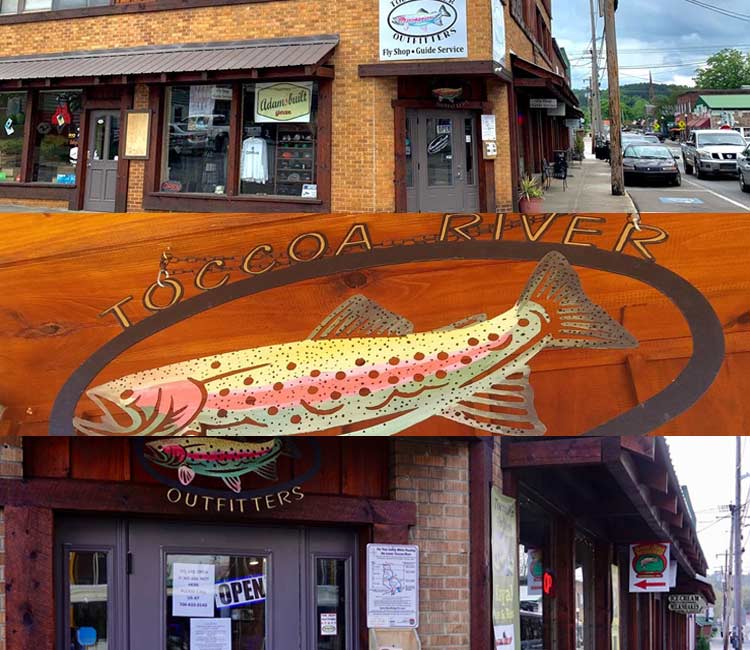 Toccoa River Outfitters storefront for guided trips